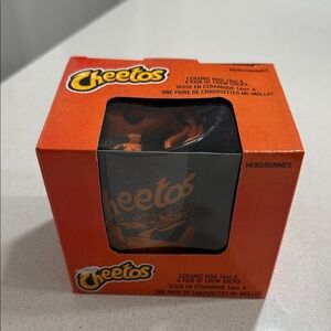 Sealed New Cheetos Ceramic Mug and Socks Set